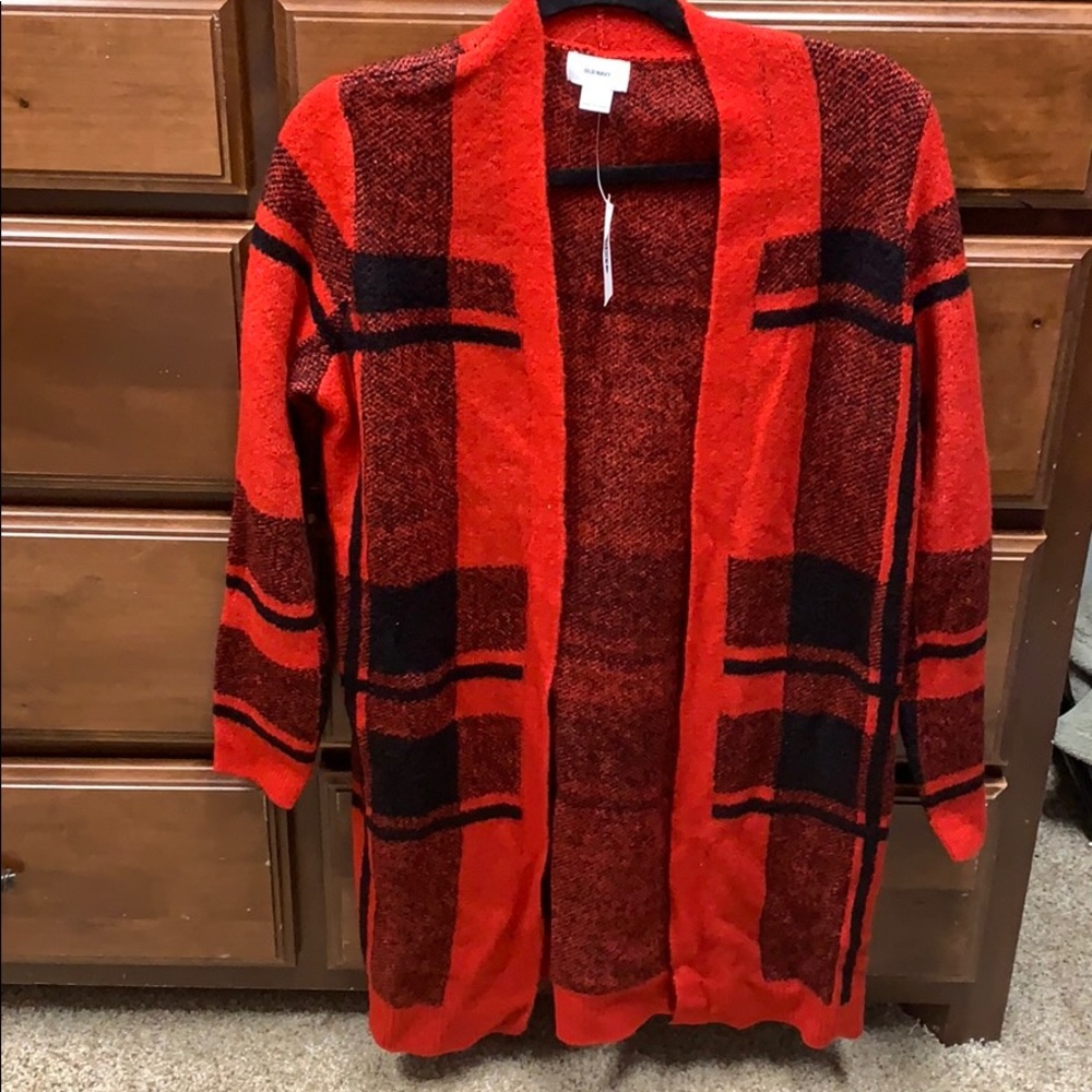 Buffalo plaid old navy cardigan size S